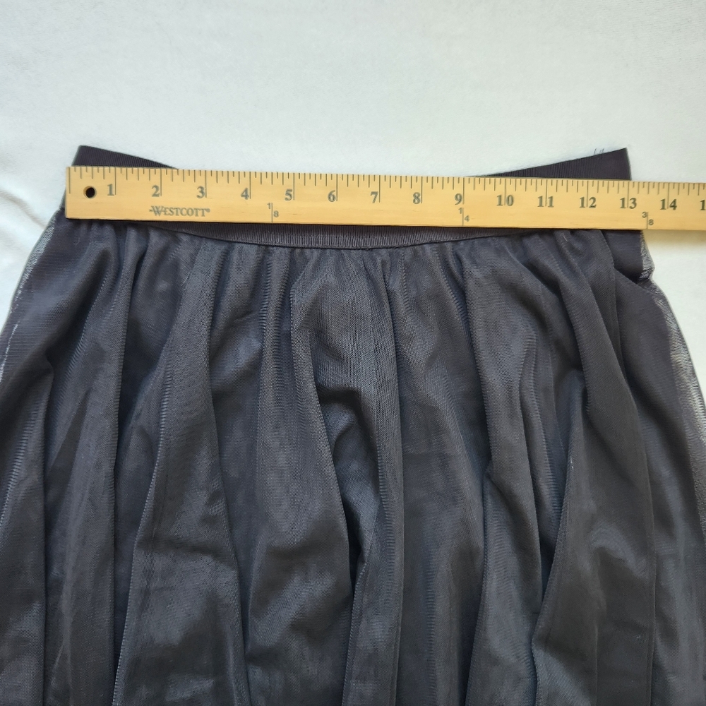 Tulle Balletcore Skirt Black Sheer Mini Fairycore Wednesday Addams Feminine Cute - Picture 9 of 11